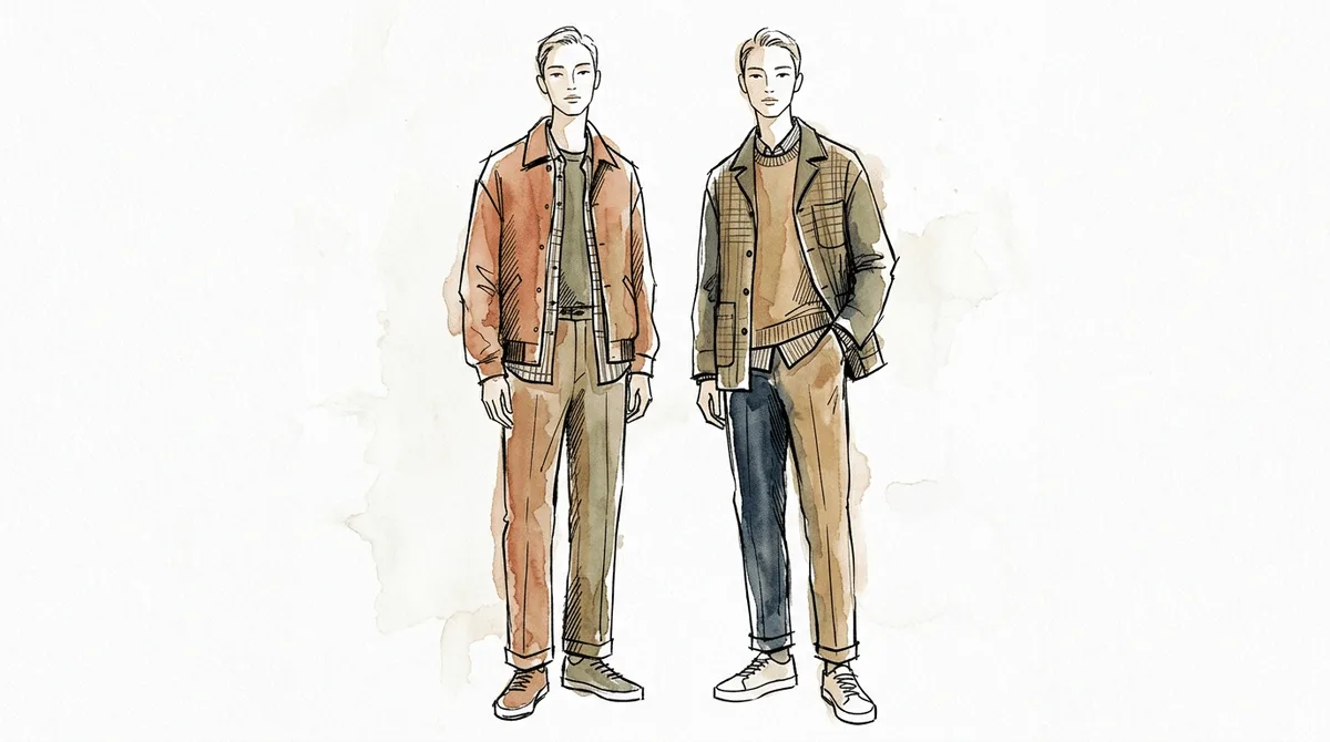 ファッション雑誌風イラストの生成作例