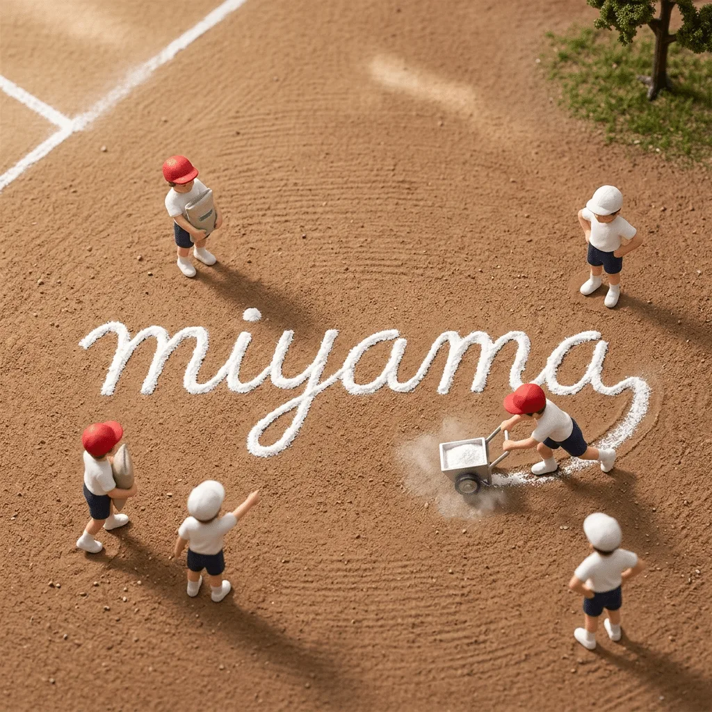 ミニジオラマ文字｜運動会の生成作例