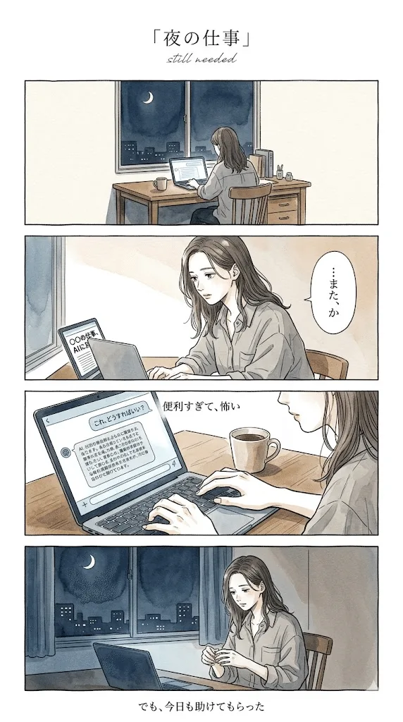 4コマ・女性向け雑誌風｜スタイリッシュAの生成作例