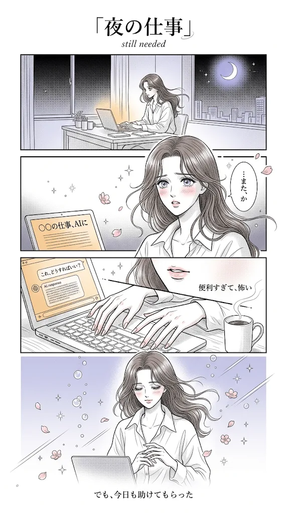 4コマ・80年代少女漫画風の生成作例