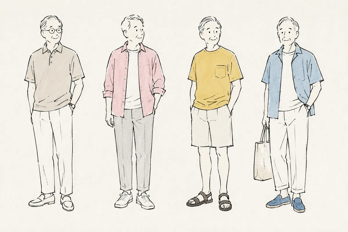 オシャレな手描き水彩イラスト汎用プロンプトの生成作例