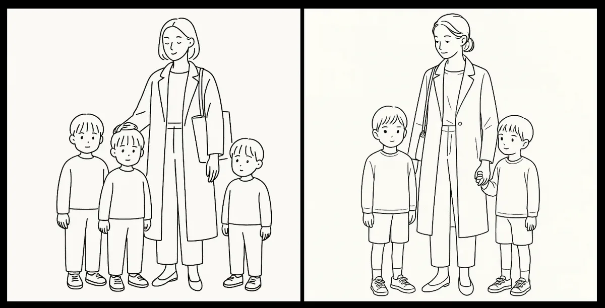 シンプルモノクロ線画｜写実寄りの生成作例