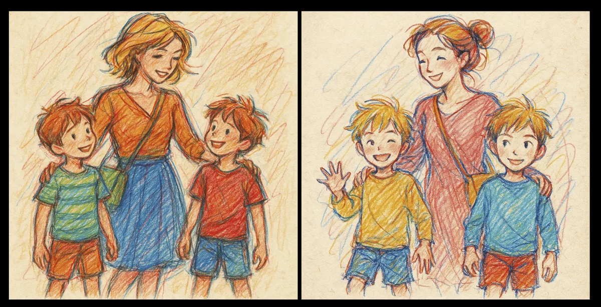 クレヨン風の生成作例