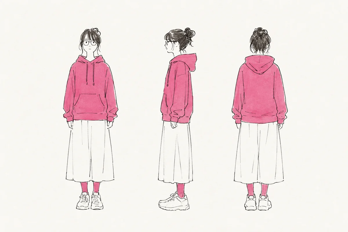 手描きカラーのアバターの生成作例