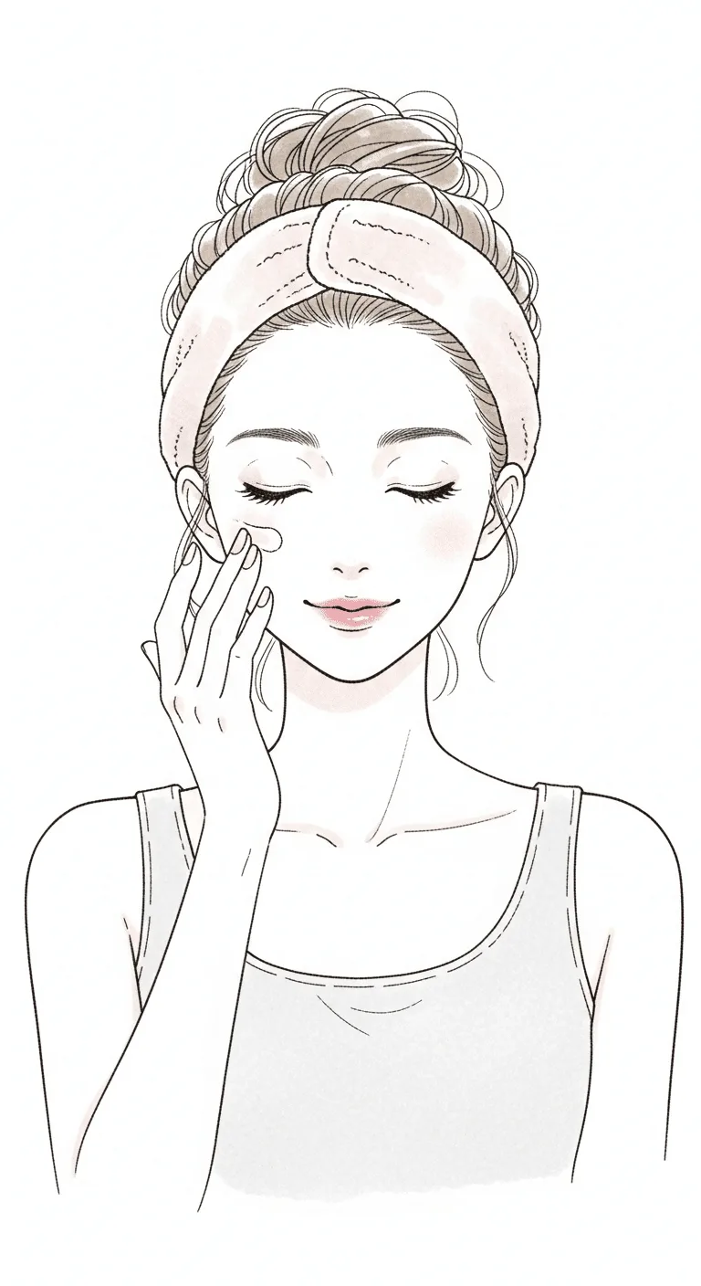 女性向けイラスト（フェイスケア①）の生成作例