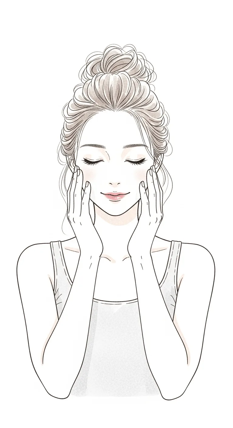 女性向けイラスト（フェイシャルケア②）の生成作例