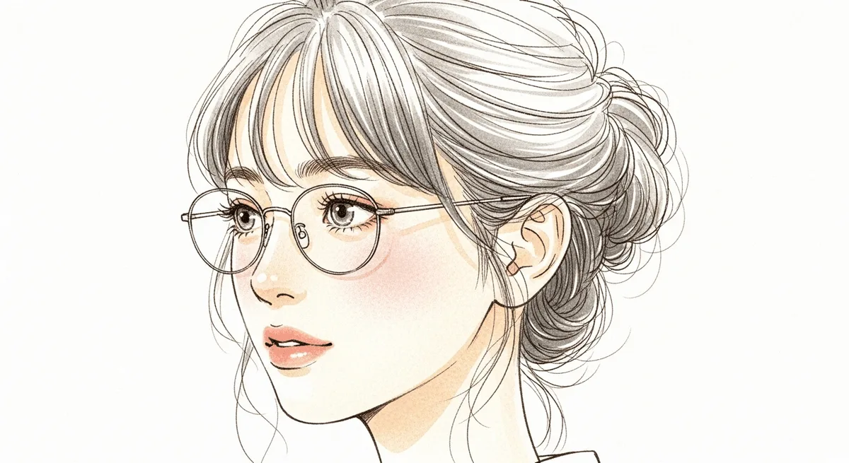 女性向けイラスト（顔アップ）の生成作例