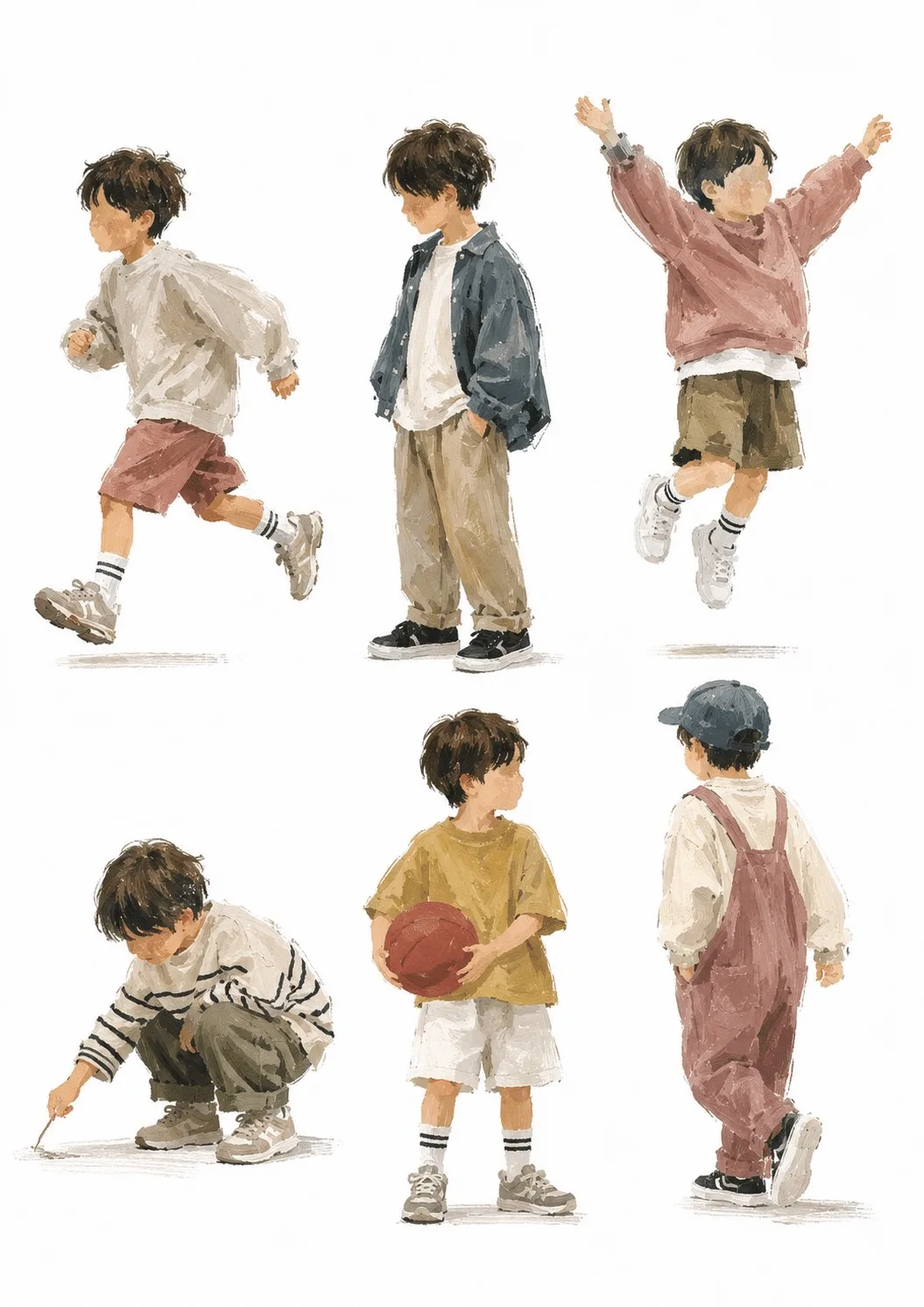 おしゃれでラフな厚塗り風の生成作例