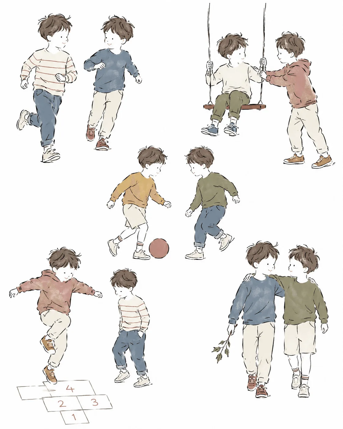 おしゃれな雑誌イラスト風｜描き込み少なめの生成作例