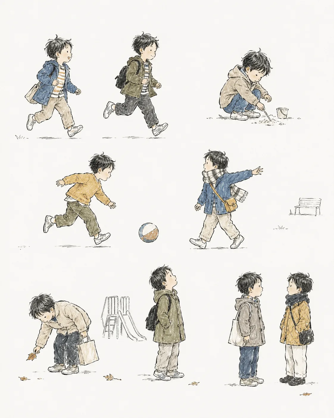 おしゃれな雑誌イラスト風①の生成作例