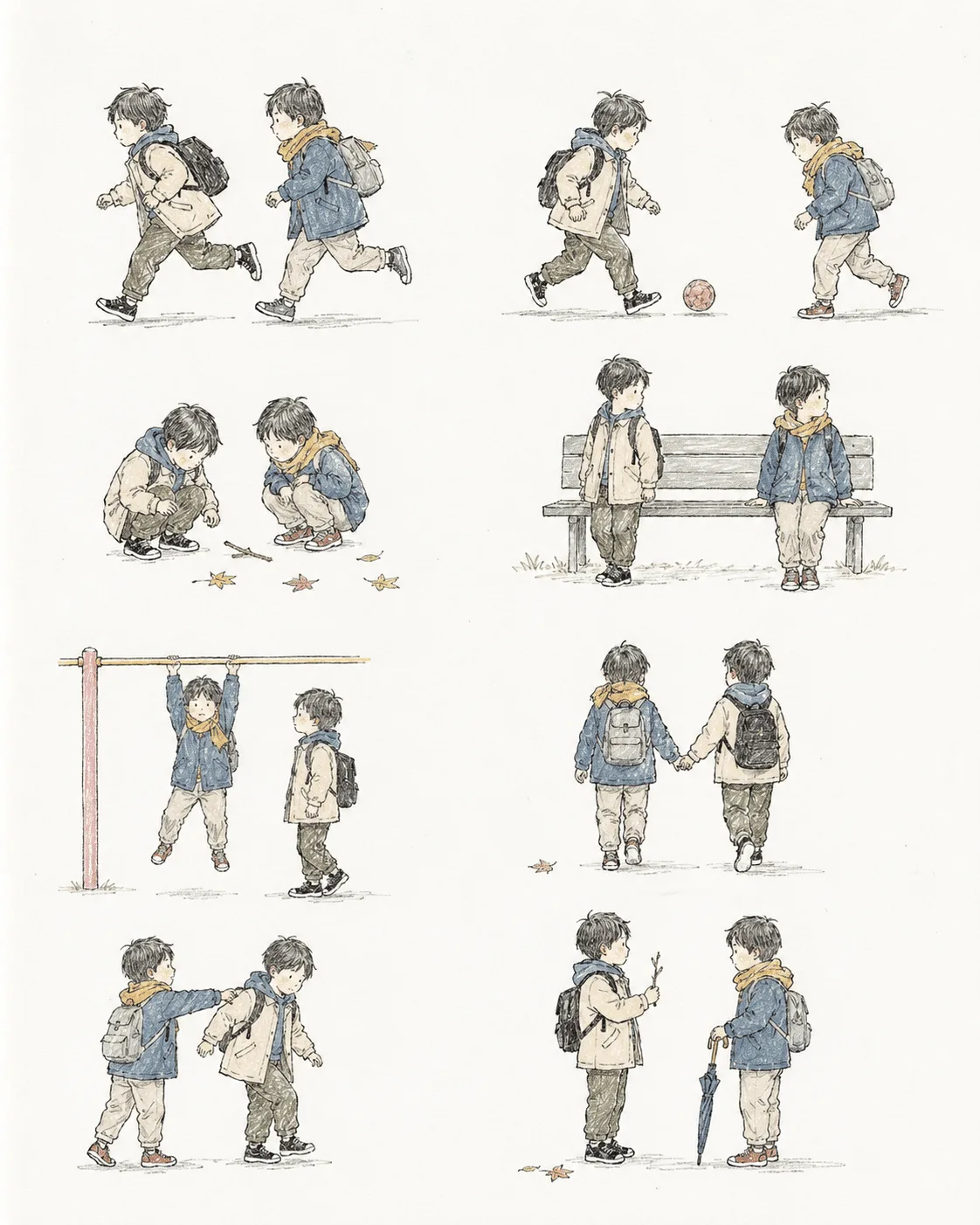 おしゃれな雑誌イラスト風②の生成作例