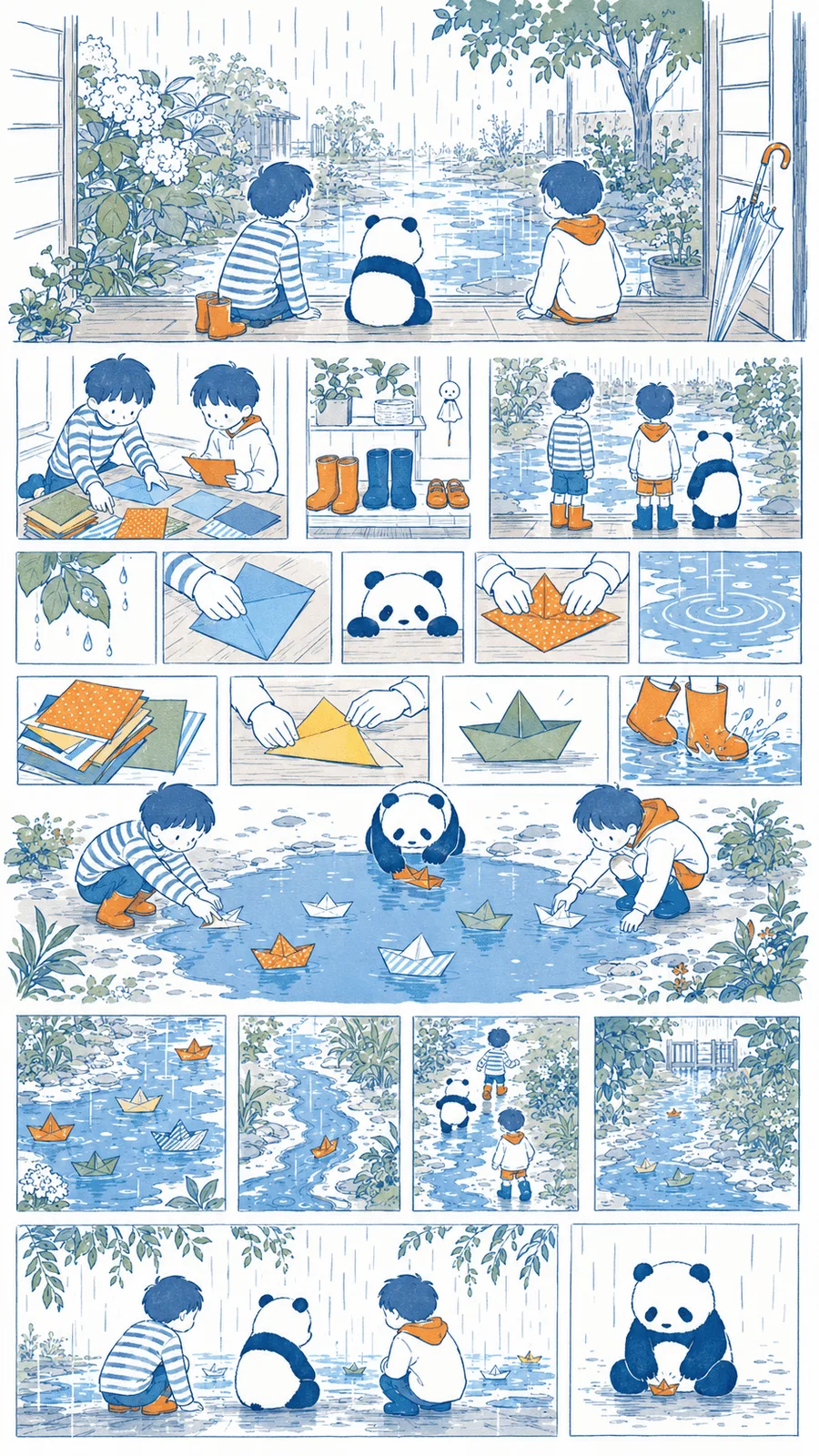 手描き風漫画｜無音で雰囲気がある感じの生成作例